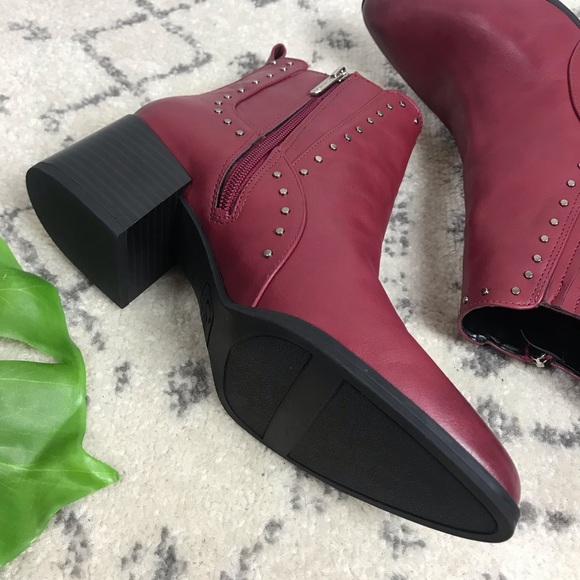 CIRCUS SAM EDELMAN MAROON ANKLE BOOT - Picture 2 of 6